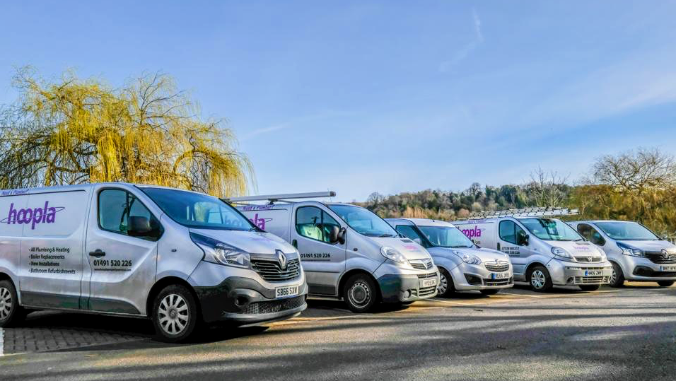 The Hoopla fleet — a full team of engineers covering Henley-on-Thames and the wider Thames Valley.